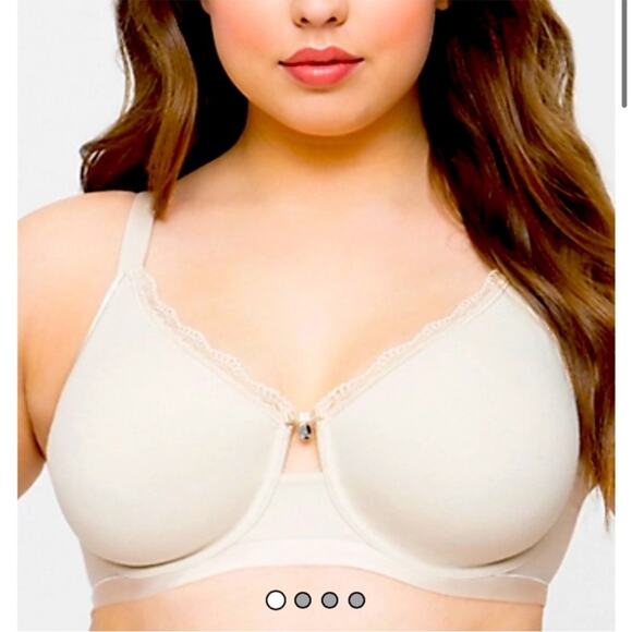 Curvy Couture Cotton Luxe Unlined Underwire Bra In Natural Size 40C NWT Wantable - Picture 1 of 8
